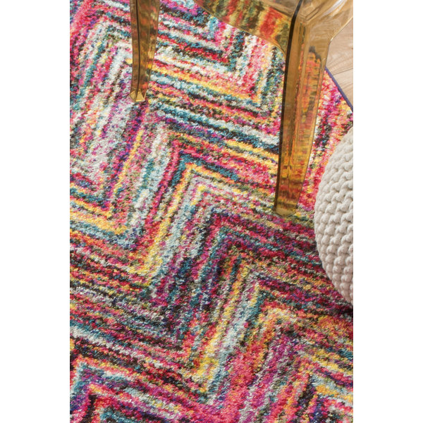 World Menagerie Maarif Performance Blue/Purple Rug & Reviews Wayfair